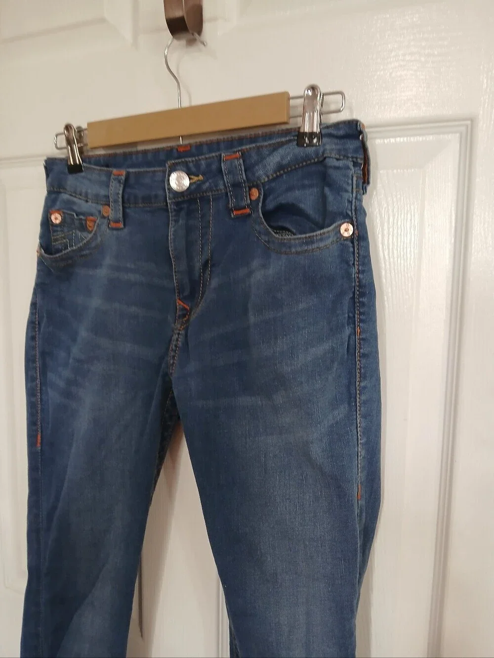 True Religion Women's Medium BlueJennie Curvy Midrise Skinny Jeans Streetwear